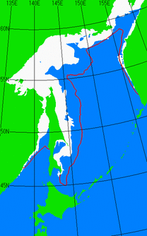 1月15日の海氷分布図