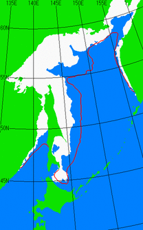 1月20日の海氷分布図