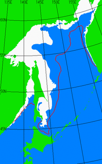 1月25日の海氷分布図