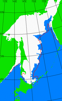 海氷分布図（オホーツク海全体）