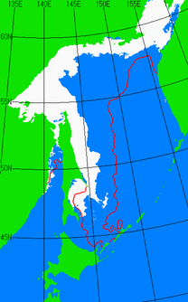 4月5日の海氷分布図