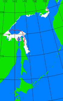 海氷分布図（オホーツク海全体）