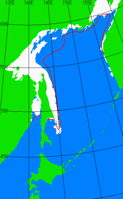 12月25日の海氷分布図