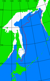 1月10日の海氷分布図