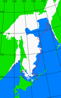 海氷分布図（オホーツク海全体）