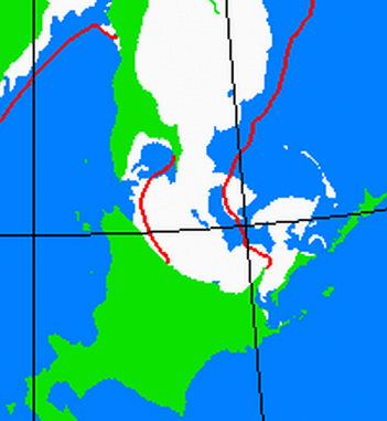 海氷分布図（北海道周辺）