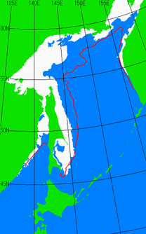 1月10日の海氷分布図