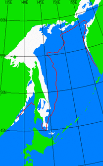 1月15日の海氷分布図