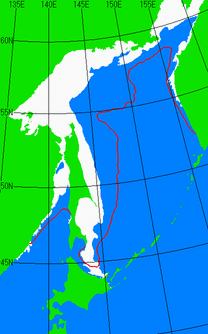 1月20日の海氷分布図