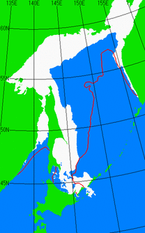 2月10日の海氷分布図