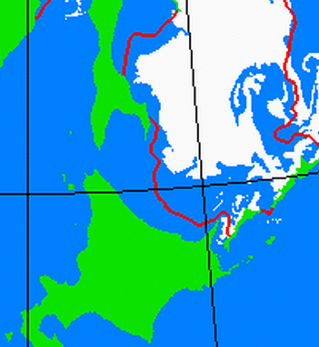 海氷分布図（北海道周辺）