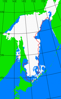 海氷分布図（オホーツク海全体）