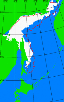 4月25日の海氷分布図