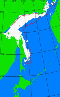 海氷分布図（オホーツク海全体）