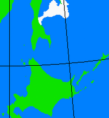 海氷分布図（北海道周辺）