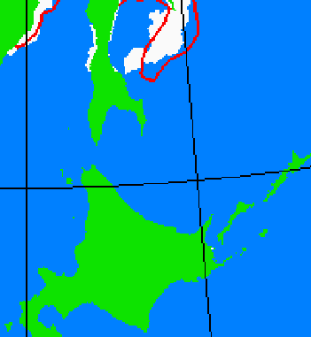 海氷分布図（北海道周辺）