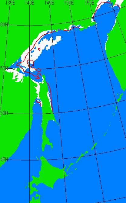 12月5日の海氷分布図