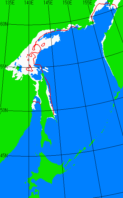 12月10日の海氷分布図