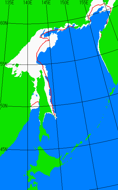 12月15日の海氷分布図