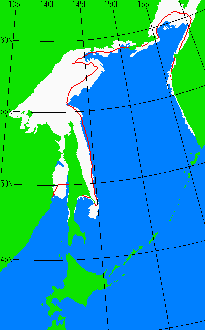 12月20日の海氷分布図