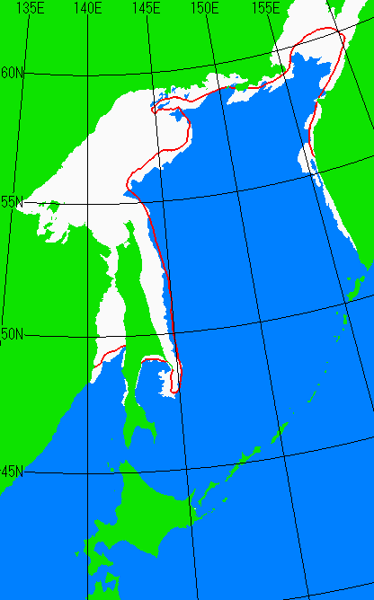 12月25日の海氷分布図