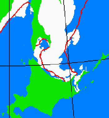 海氷分布図（北海道周辺）