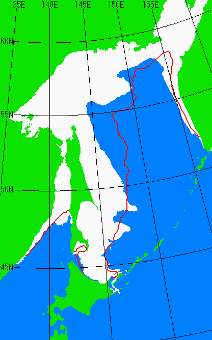 2月5日の海氷分布図