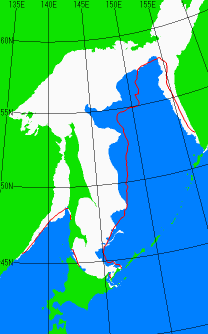 2月10日の海氷分布図