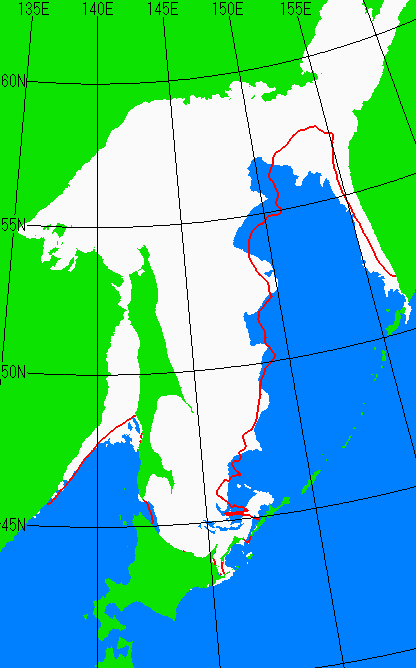 2月20日の海氷分布図