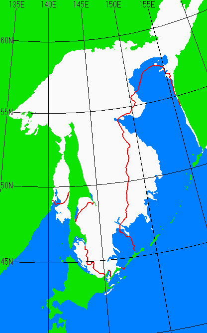 3月25日の海氷分布図