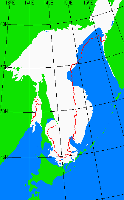 4月5日の海氷分布図