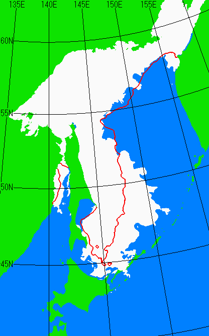 4月10日の海氷分布図