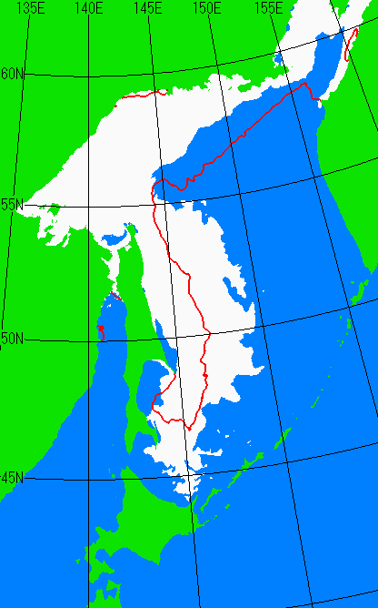 4月20日の海氷分布図