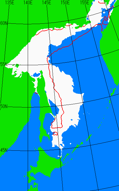 4月25日の海氷分布図