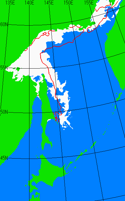 5月5日の海氷分布図