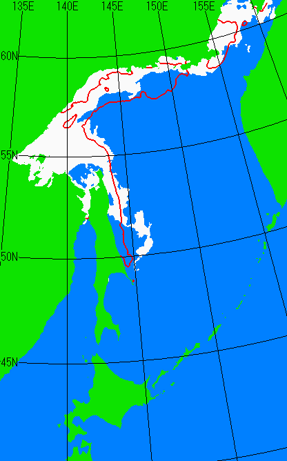 5月10日の海氷分布図