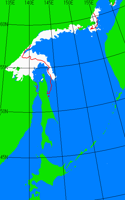 5月25日の海氷分布図