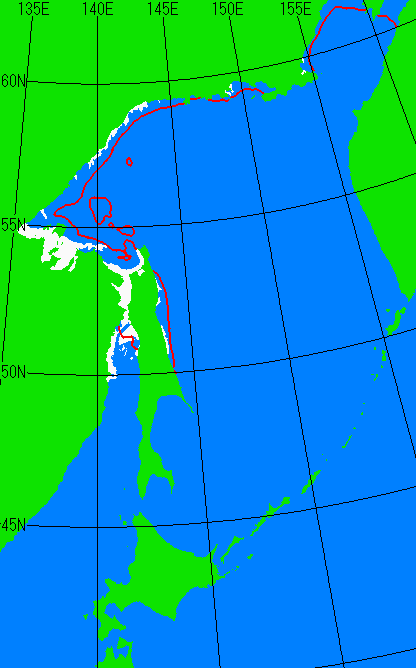 12月5日の海氷分布図