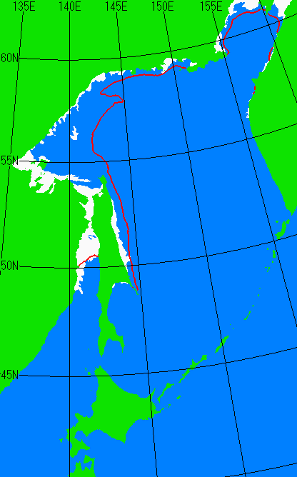 12月15日の海氷分布図