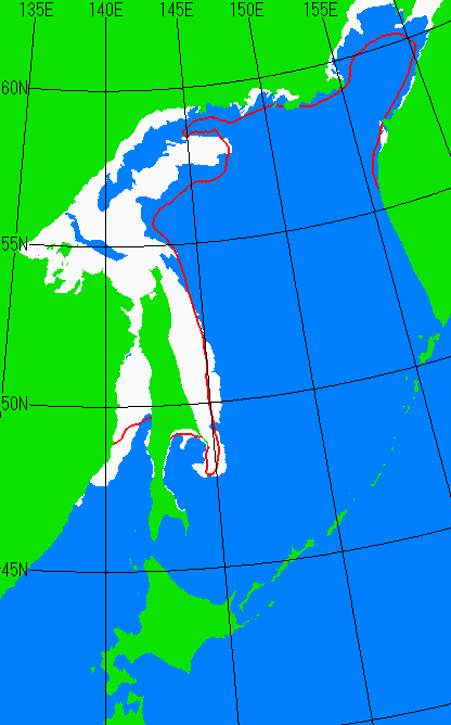 12月25日の海氷分布図