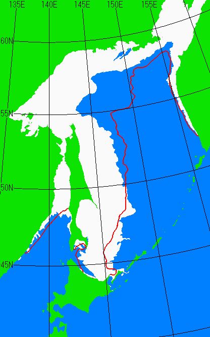 2月5日の海氷分布図