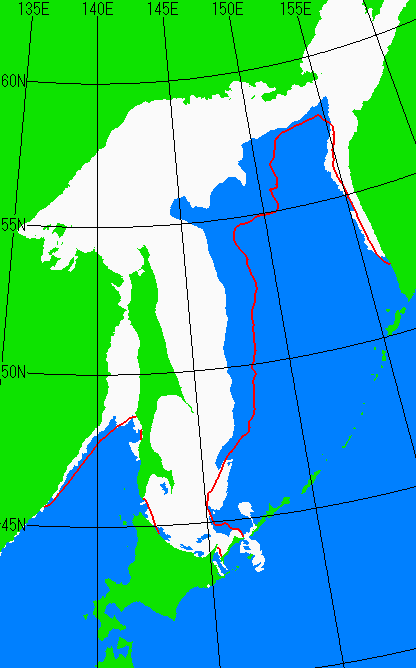 2月10日の海氷分布図