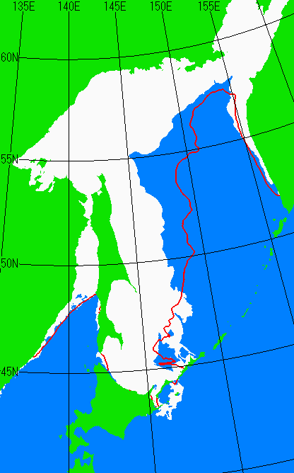 2月20日の海氷分布図