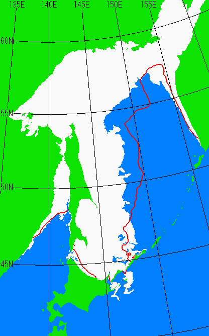 3月5日の海氷分布図