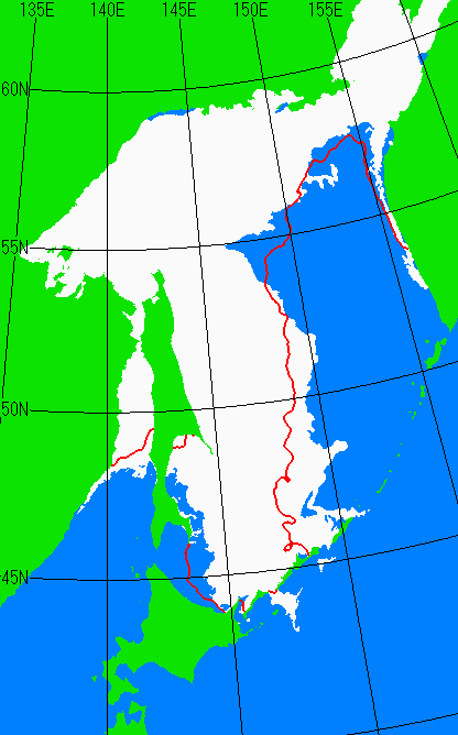 3月20日の海氷分布図