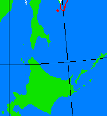 海氷分布図（北海道周辺）