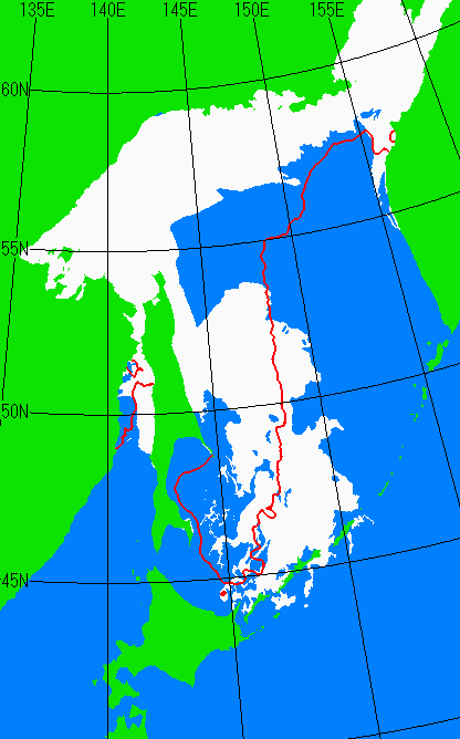 4月5日の海氷分布図