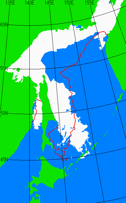 4月10日の海氷分布図