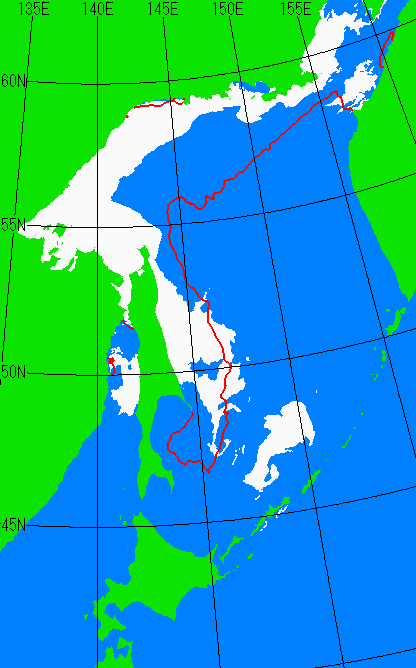 4月20日の海氷分布図