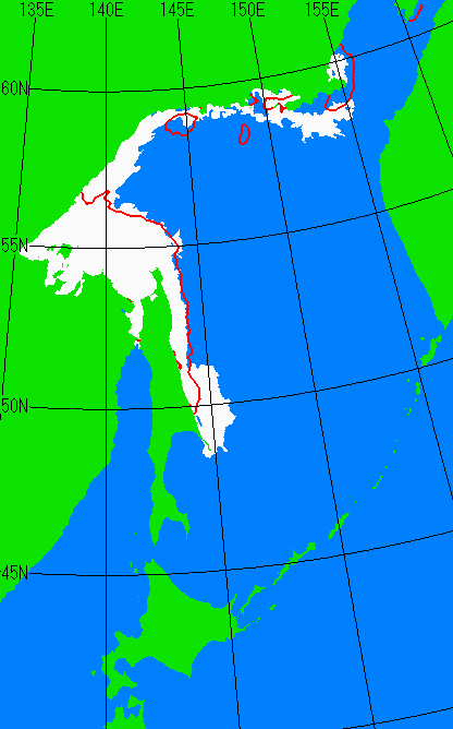 5月20日の海氷分布図